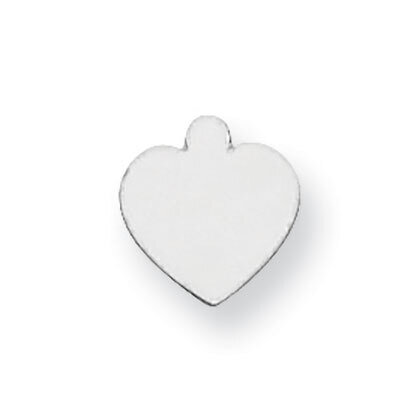 Heart with Eyelet Stamping Sterling Silver Rhodium-plated SS1228
