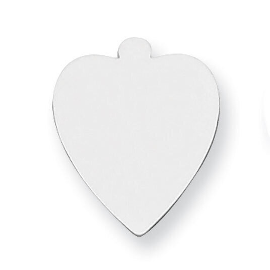 Heart Shape with Eyelet Stamping Sterling Silver Rhodium-plated SS1234, MPN: SS1234,