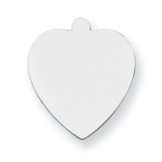 Heart Shape with Eyelet Stamping Sterling Silver Rhodium-plated SS1235, MPN: SS1235,
