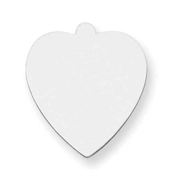 Heart Shape with Eyelet Stamping Sterling Silver Rhodium-plated SS1236, MPN: SS1236,