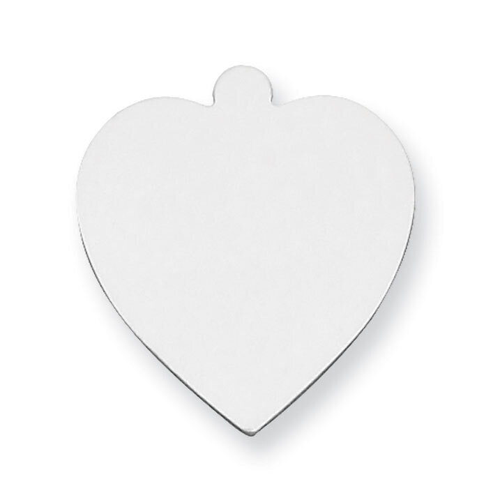 Heart Shape with Eyelet Stamping Sterling Silver Rhodium-plated SS1237, MPN: SS1237,