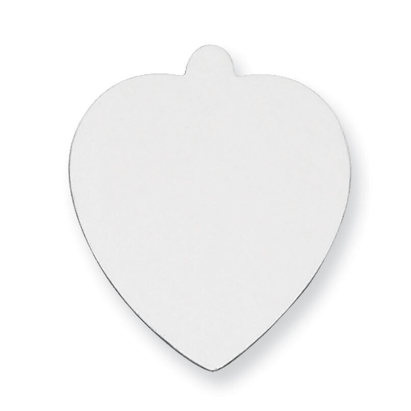 Heart Shape with Eyelet Stamping Sterling Silver Rhodium-plated SS1239, MPN: SS1239,