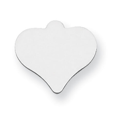 Full Heart Shape with Eyelet Stamping Sterling Silver Rhodium-plated SS1240, MPN: SS1240,