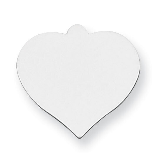 Full Heart Shape with Eyelet Stamping Sterling Silver Rhodium-plated SS1241, MPN: SS1241,