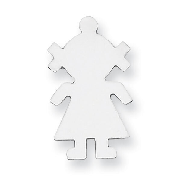 Girl with Eyelet Stamping Sterling Silver Rhodium-plated SS1385, MPN: SS1385,