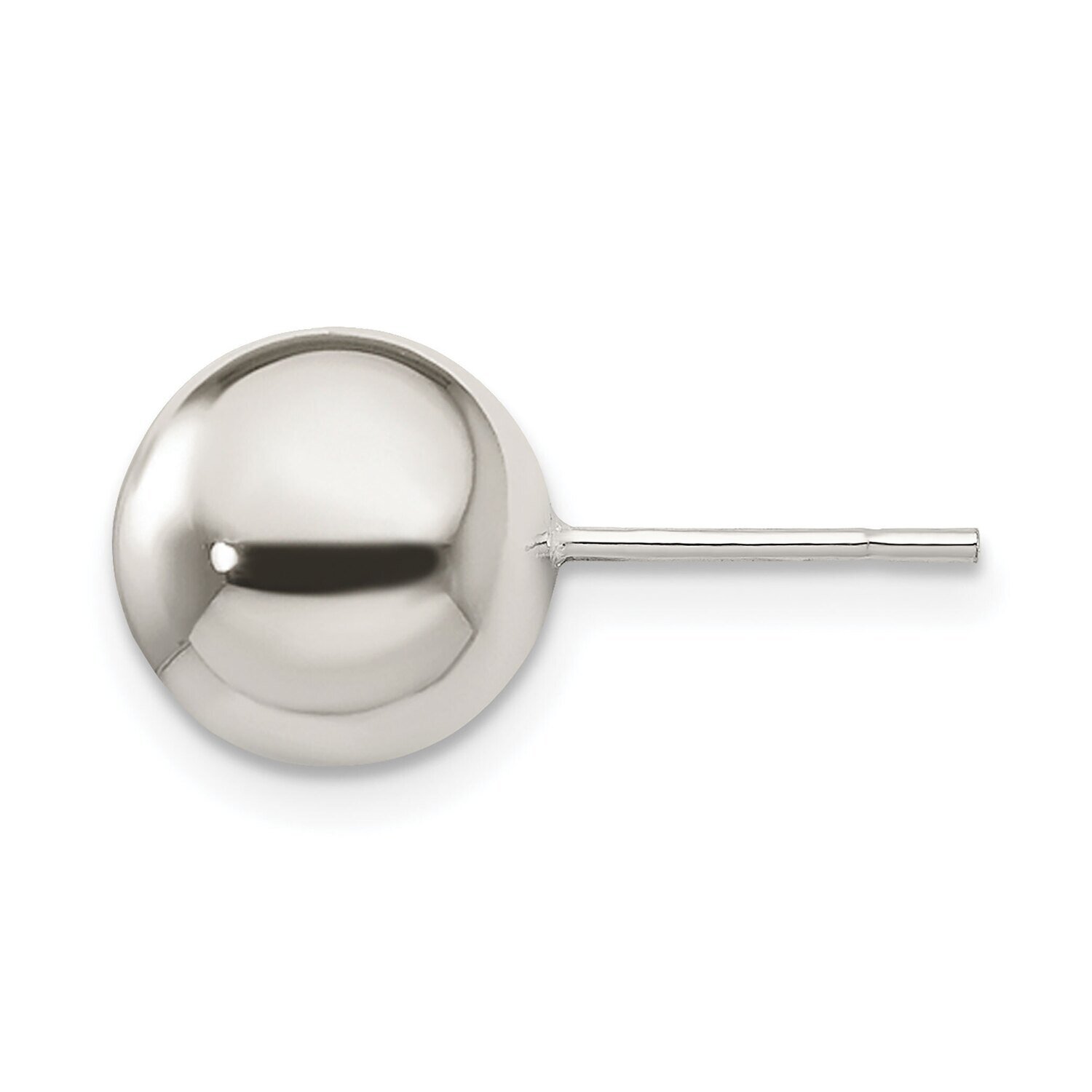 10.0mm Ball Earring Sterling Silver Polished SS3034, MPN: SS3034,