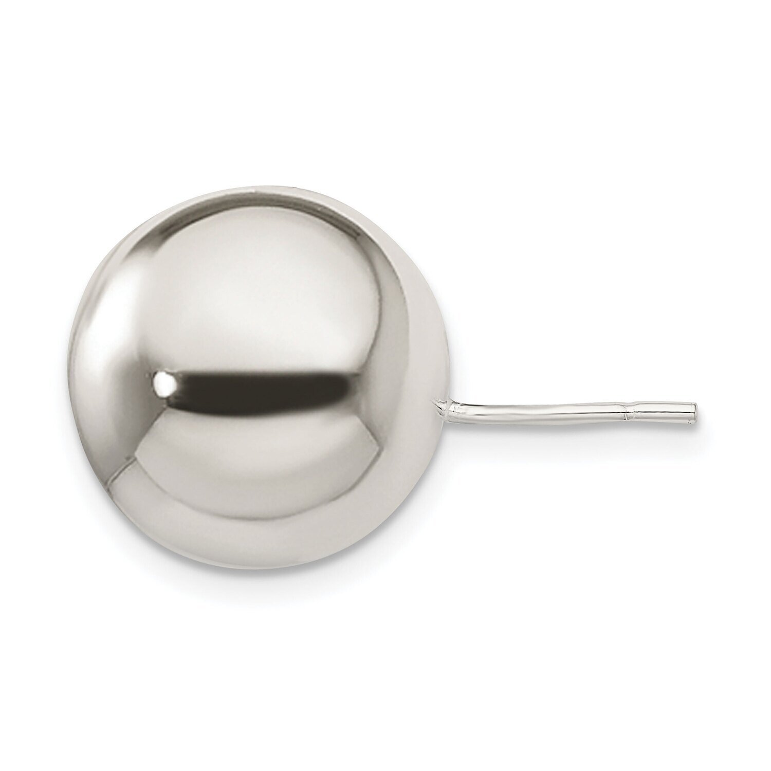 14.0mm Ball Earring Sterling Silver Polished SS3036
