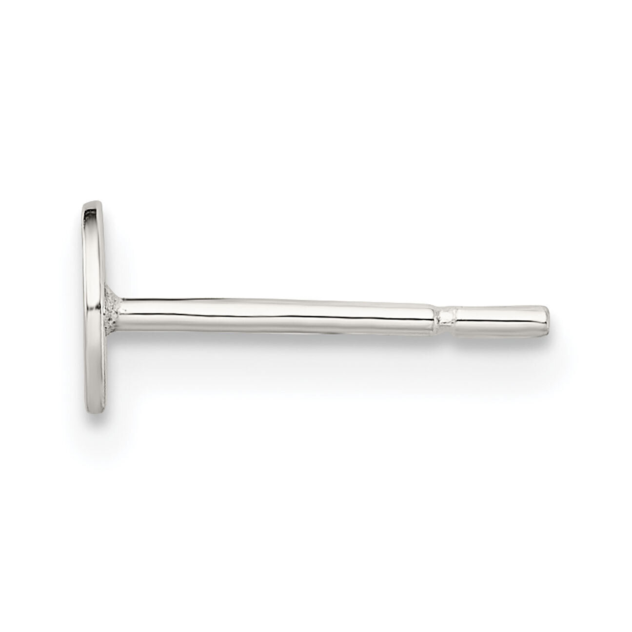 5.0mm Flattened Disc Earring Sterling Silver Polished SS3044, MPN: SS3044,
