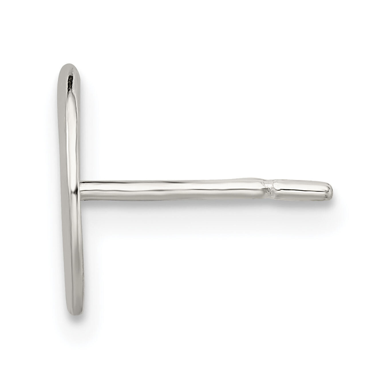 10.0mm Flattened Disc Earring Sterling Silver Polished SS3047, MPN: SS3047,