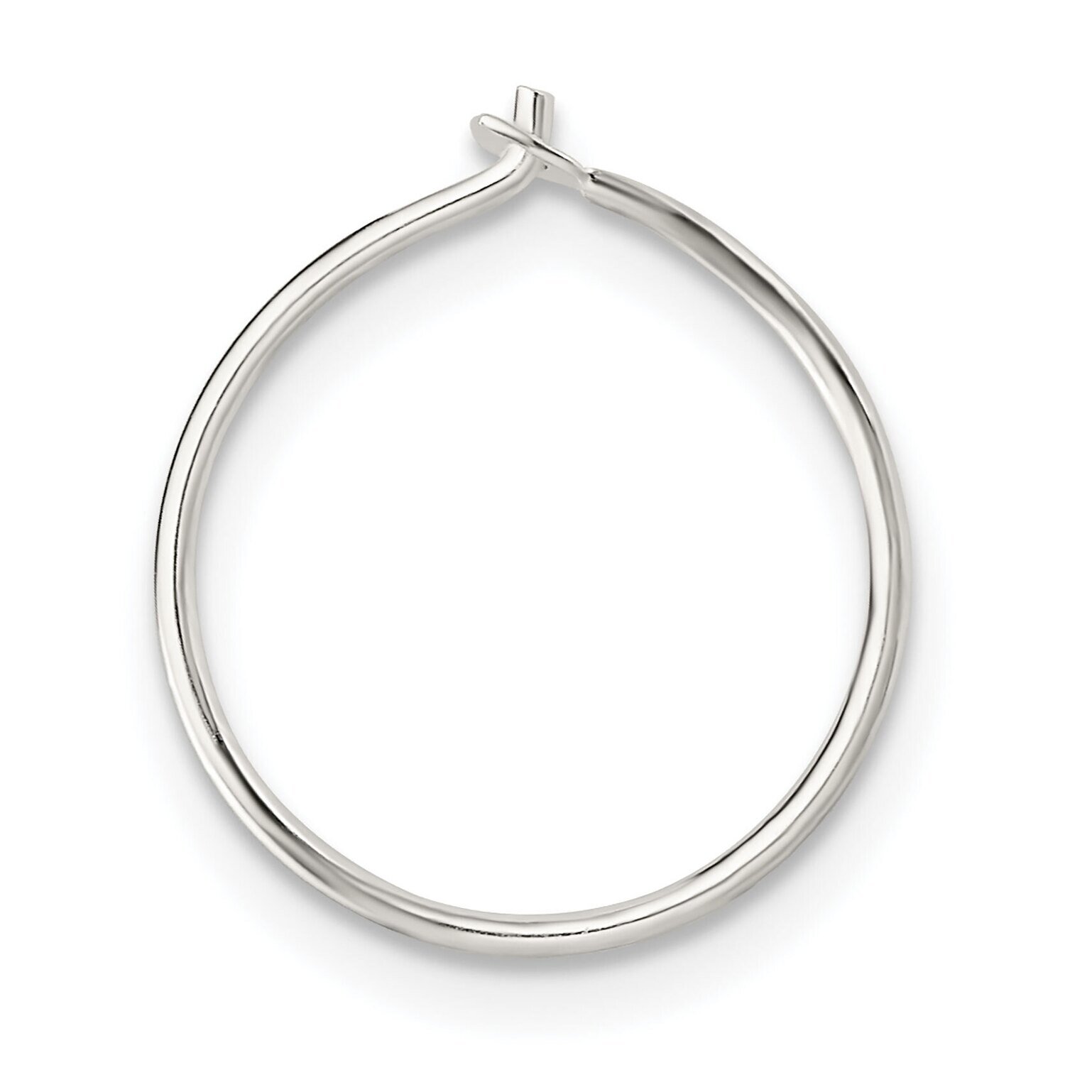 14.0mm Diameter Wire Hoops Sterling Silver SS3064, MPN: SS3064,