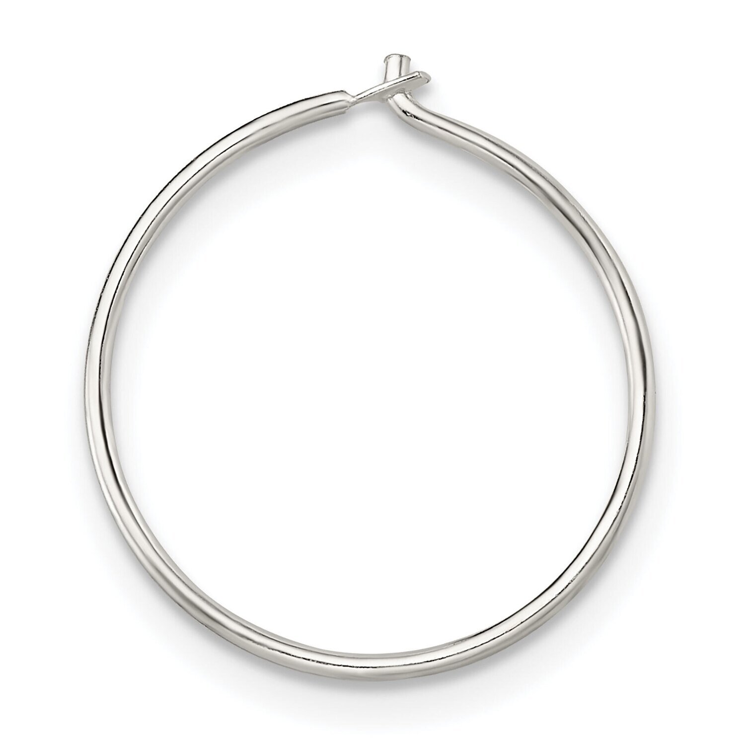 16.0mm Diameter Wire Hoops Sterling Silver SS3065, MPN: SS3065,