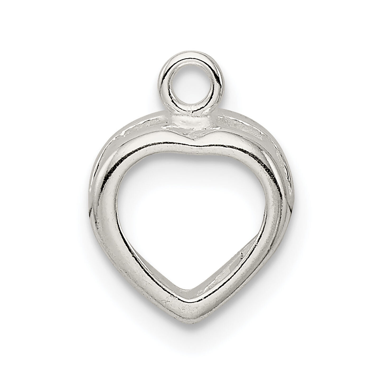 Heart Back Set 4.0mm Earring Setting Sterling Silver SS3194, MPN: SS3194,