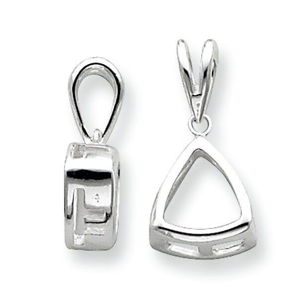 Trillion 4.0mm Back Set Loose Bail Pendant Sterling Silver SS3280, MPN: SS3280,