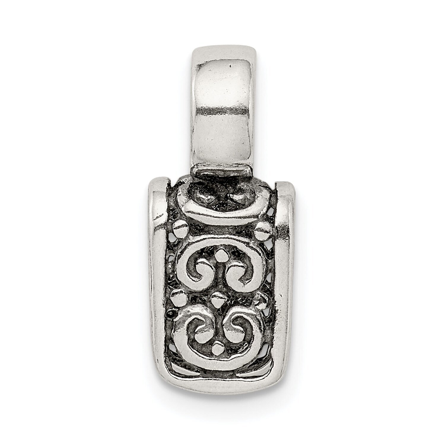 4.0mm with 6.3mm Ring Antiqued Casted Bail Sterling Silver SS3319, MPN: SS3319,