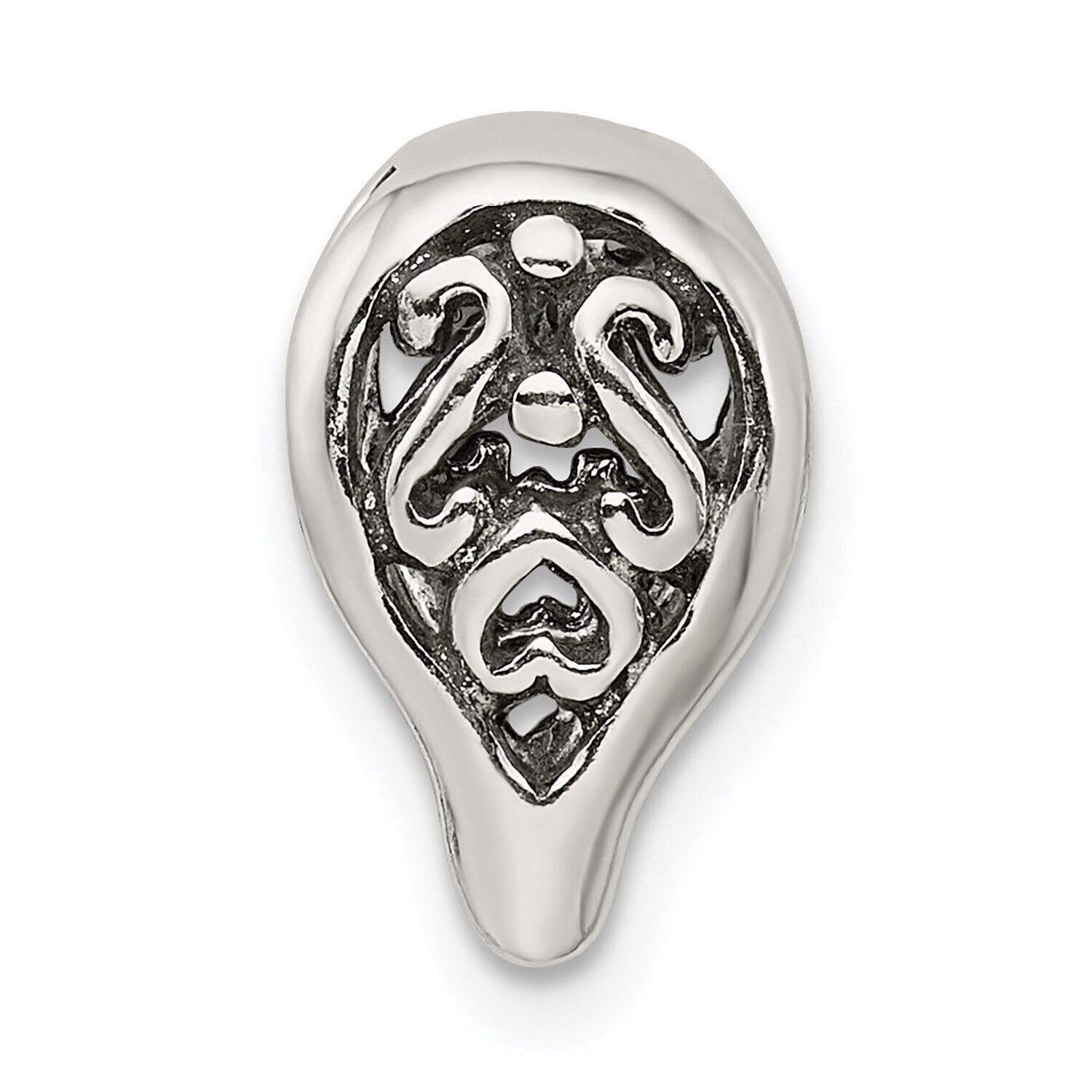 7.0mm Fancy Antiqued Casted Bail Sterling Silver SS3342, MPN: SS3342,