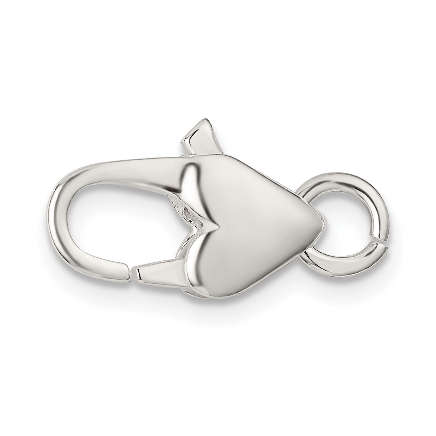 13.4 x 6.8mm Heart Shaped Lobster Clasp Sterling Silver SS3402, MPN: SS3402,