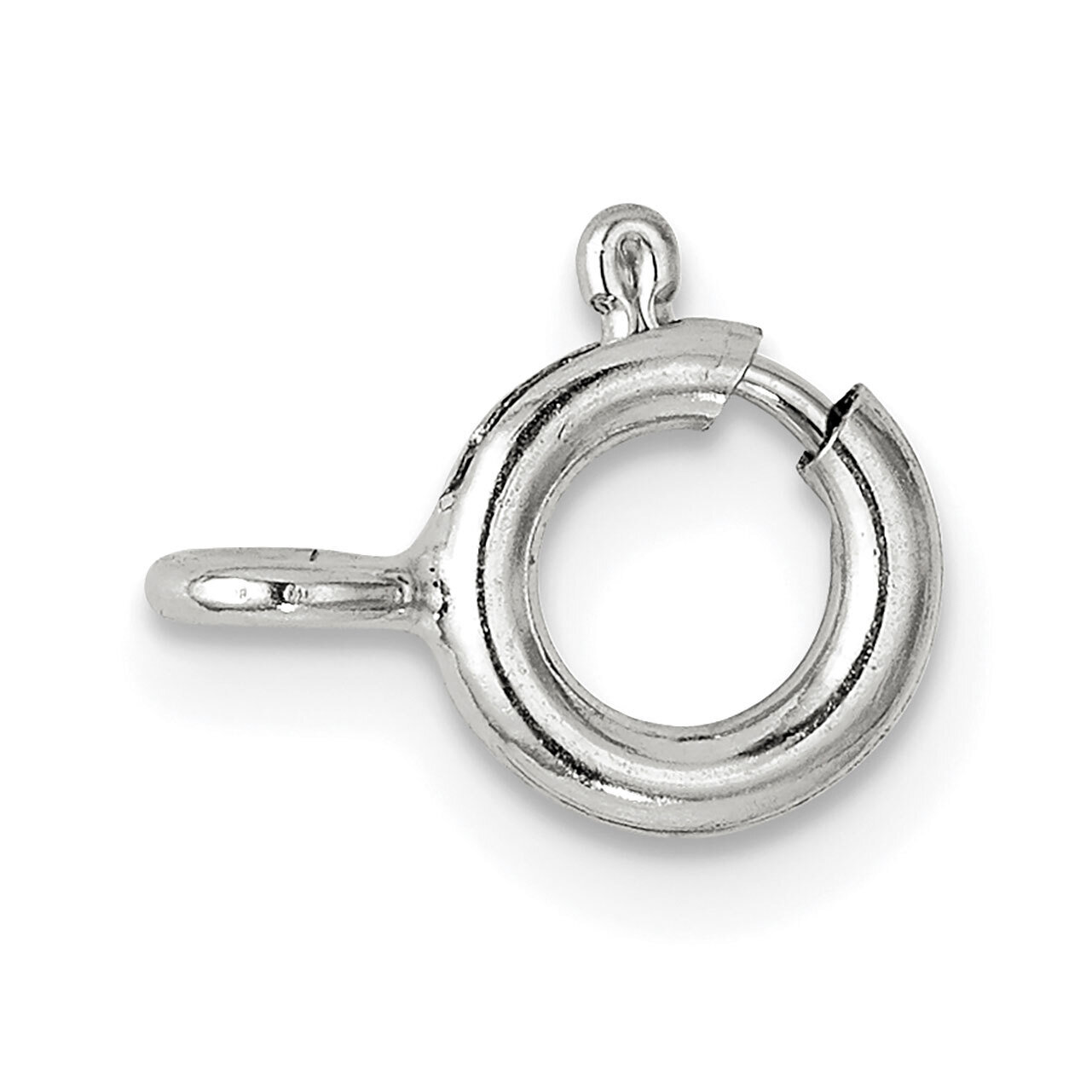 7.0mm Spring Ring with Open Ring Clasp Sterling Silver SS3423, MPN: SS3423,