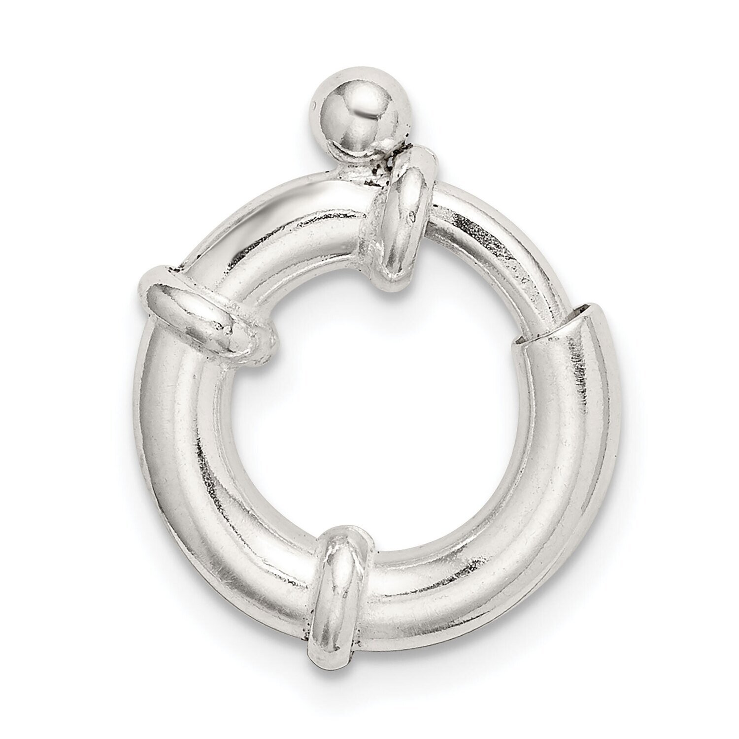 14.0mm Fancy Spring Ring Clasp Sterling Silver SS3434, MPN: SS3434,