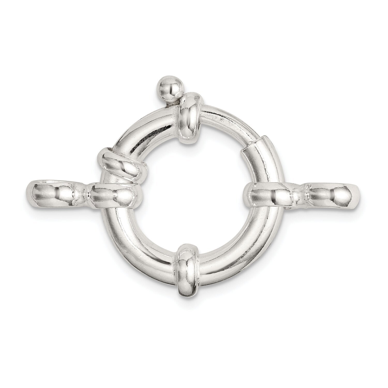 36.5 x 20.5mm Fancy Spring Ring Clasp Sterling Silver SS3437, MPN: SS3437,