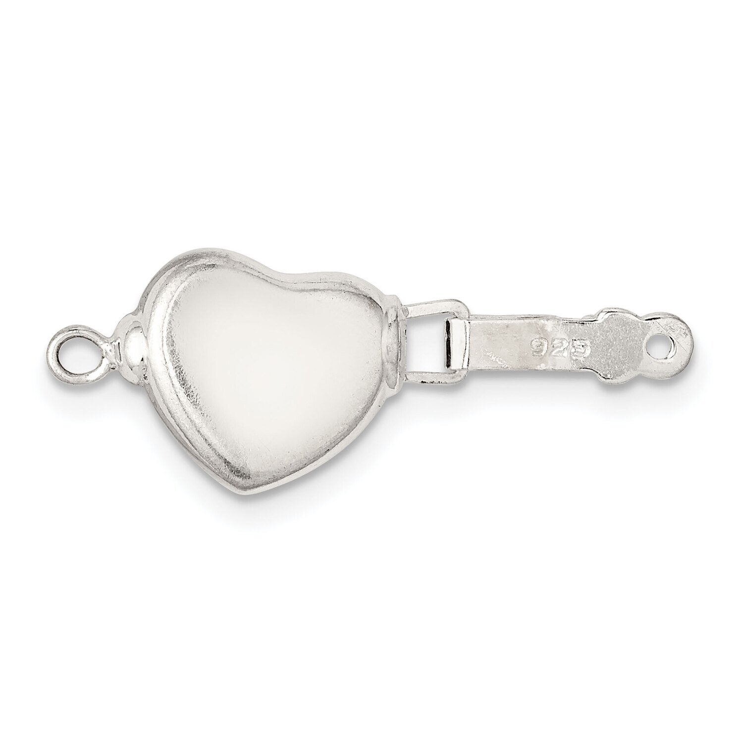 9.7 x 10.4mm Polished Heart Pearl Bead Clasp Sterling Silver SS3553, MPN: SS3553,