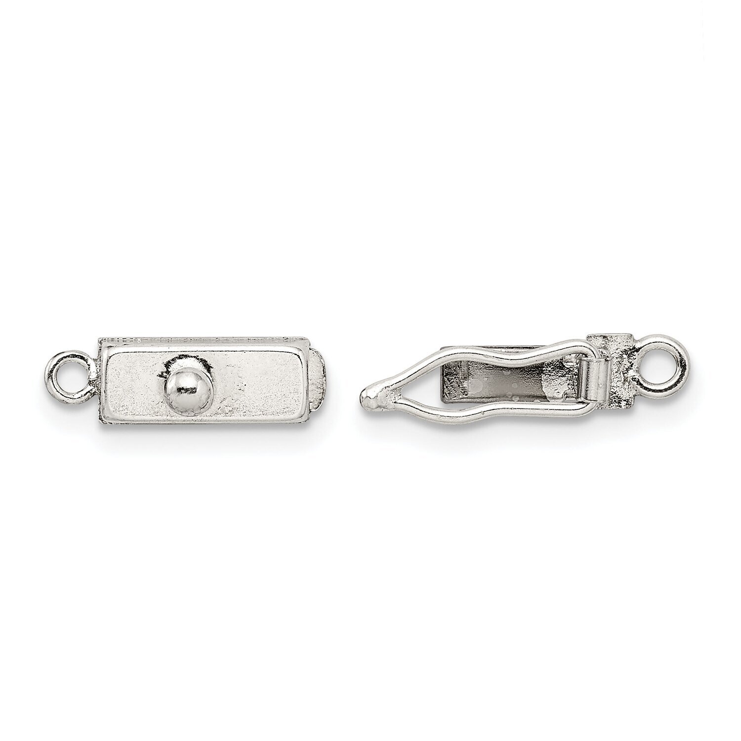 9.6 x 3.9mm Rectangular Barrel Clasp Sterling Silver SS3608, MPN: SS3608,