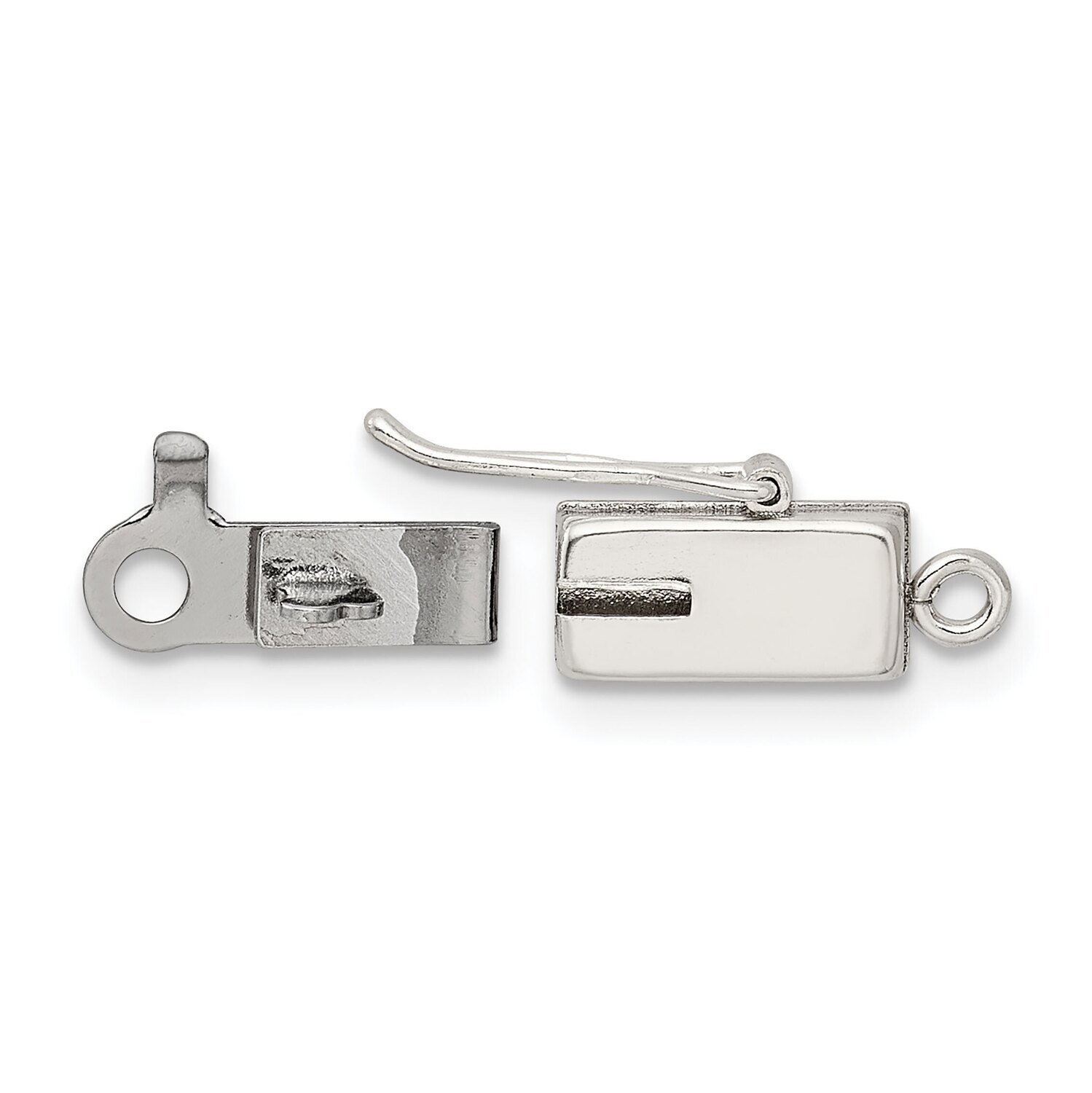 8.5 x 4.1mm Rectangular Barrel Clasp Sterling Silver SS3609, MPN: SS3609,