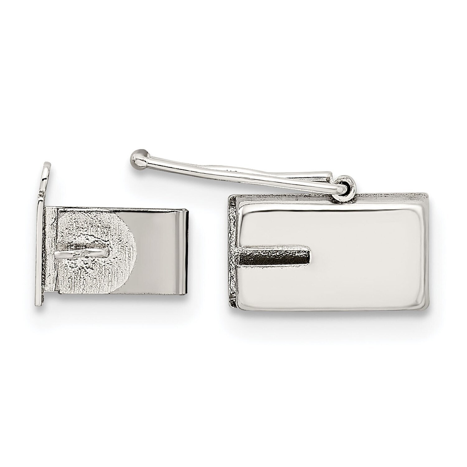 9.3 x 5.3mm Rectangular Barrel Clasp Sterling Silver SS3613, MPN: SS3613,