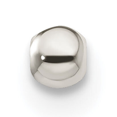2.5mm Polished Medium Hole Bead Sterling Silver SS3760, MPN: SS3760,