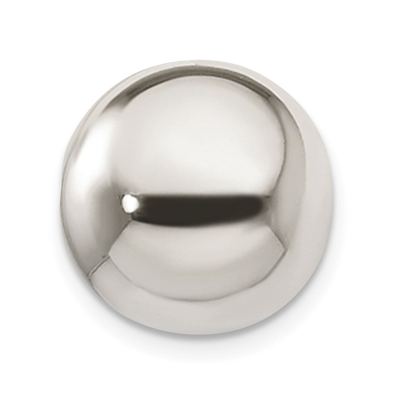 14.0mm Polished Medium Hole Bead Sterling Silver SS3771, MPN: SS3771,