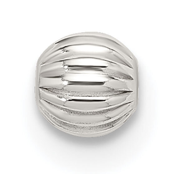 4.0mm Corrugated Bead Sterling Silver SS3810