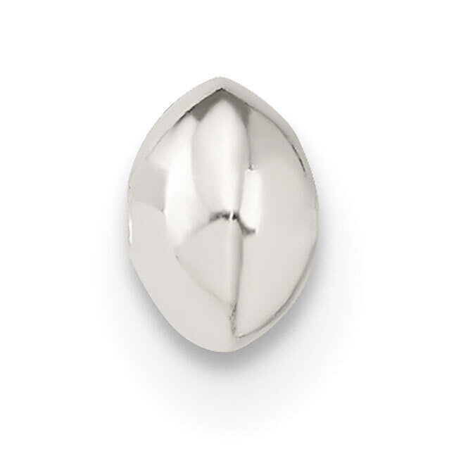 4.6 x 2.7mm Polished Saucer Bead Sterling Silver SS4025, MPN: SS4025,