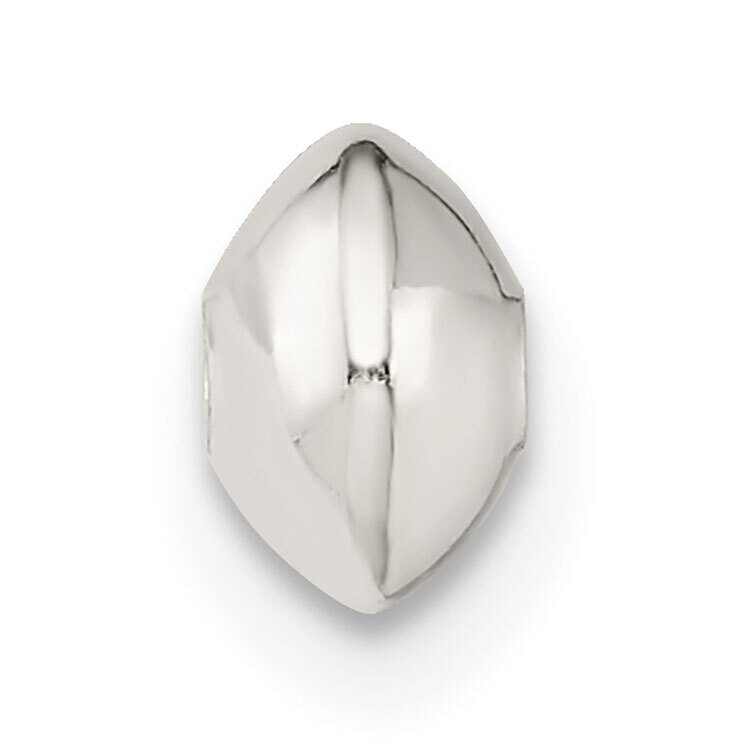 5.6 x 3.7mm Polished Saucer Bead Sterling Silver SS4026, MPN: SS4026,