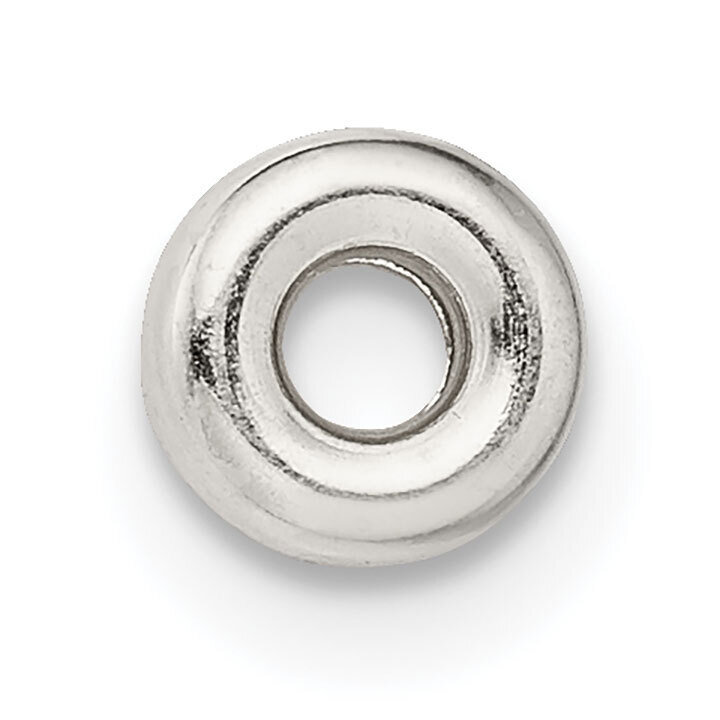 2.8 x 5.1mm Polished Roundel Sterling Silver SS4095
