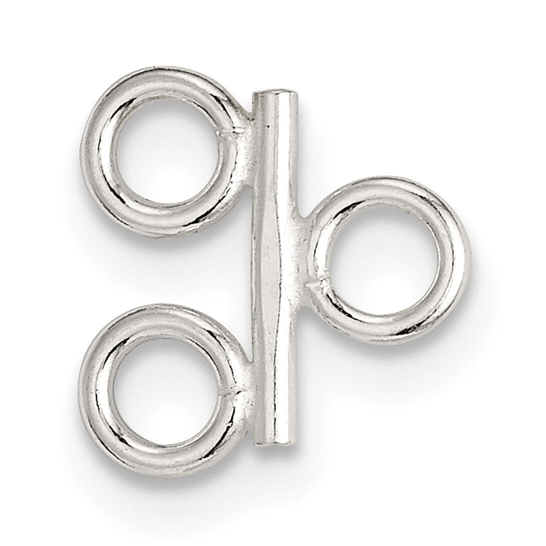 9.2 x 8.8mm Polished 2-Strand Casted Component Link Sterling Silver SS4467, MPN: SS4467,