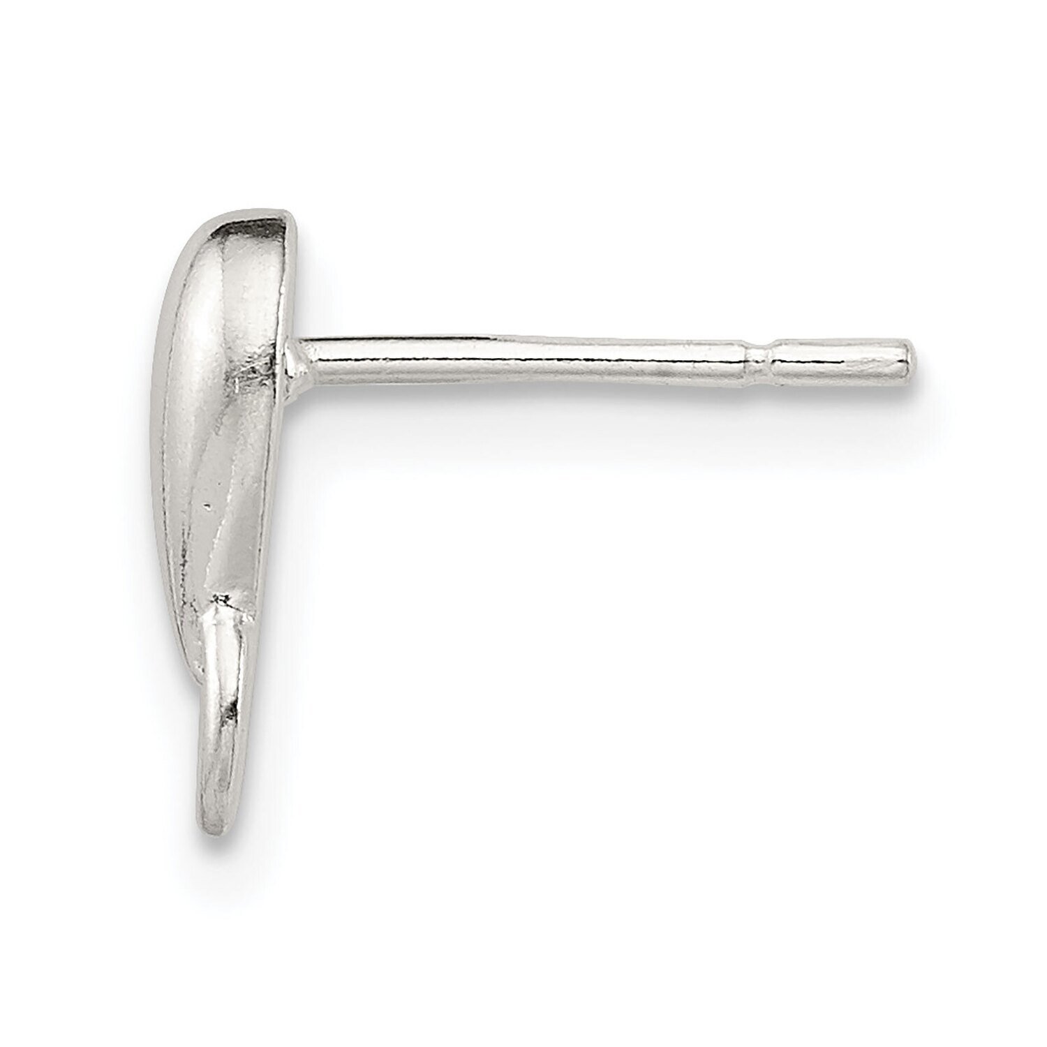 Flat Teardrop with Ring Earring Sterling Silver Polished SS4911, MPN: SS4911,