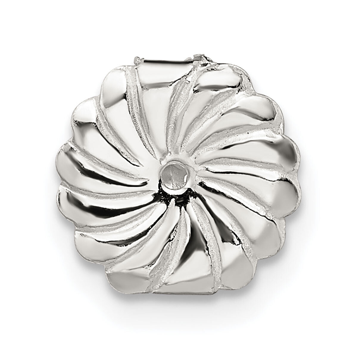 Lrg Friction Earring Nut Sterling Silver Polished SS4915, MPN: SS4915,