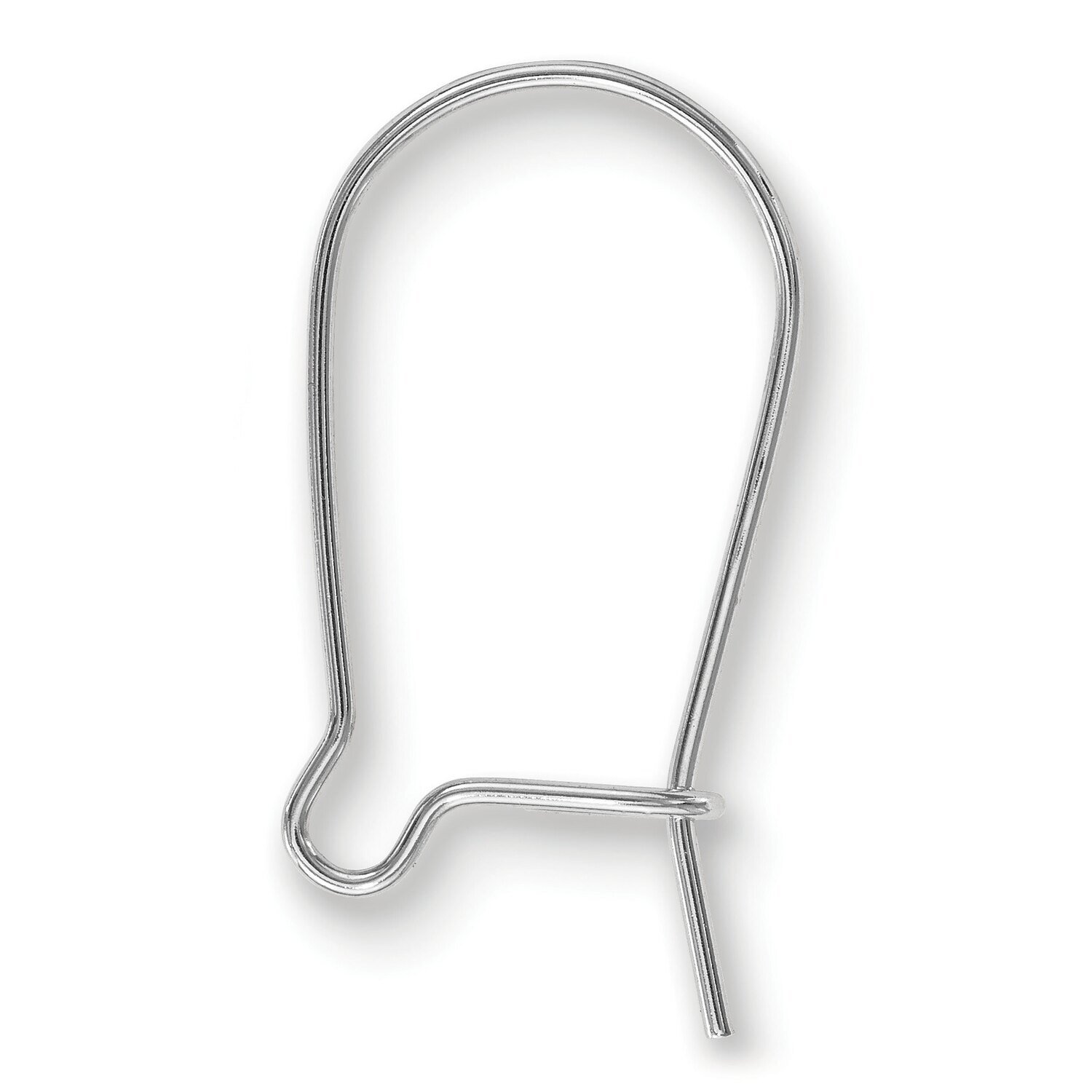 16.0mm Kidney Ear Wire Sterling Silver SS4930, MPN: SS4930,