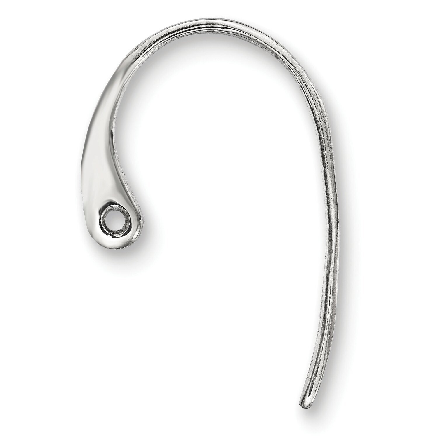 Plain French Wire Earring Component Sterling Silver Polished SS4932, MPN: SS4932,