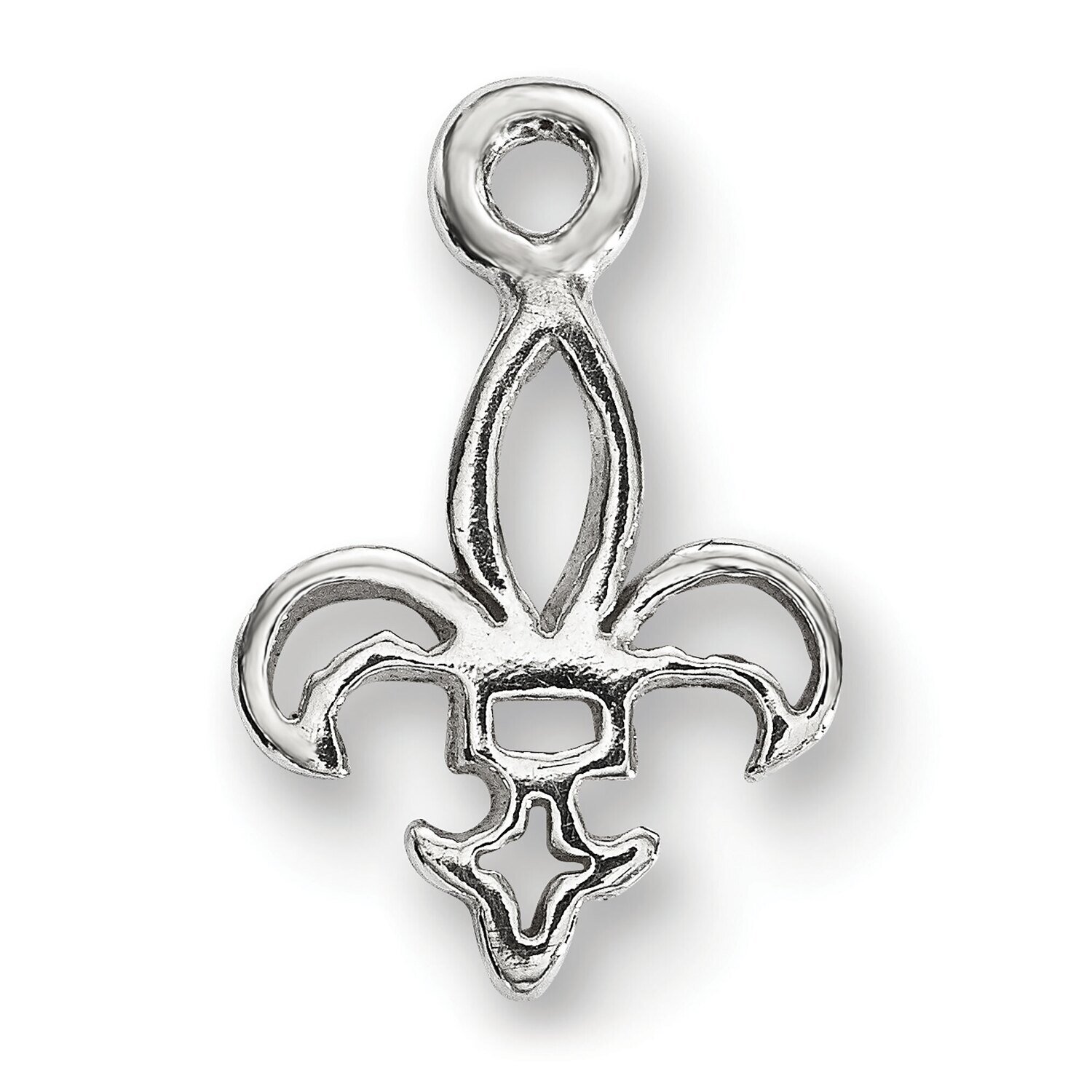 Fleur de Lis Charm Sterling Silver Polished SS4953, MPN: SS4953,