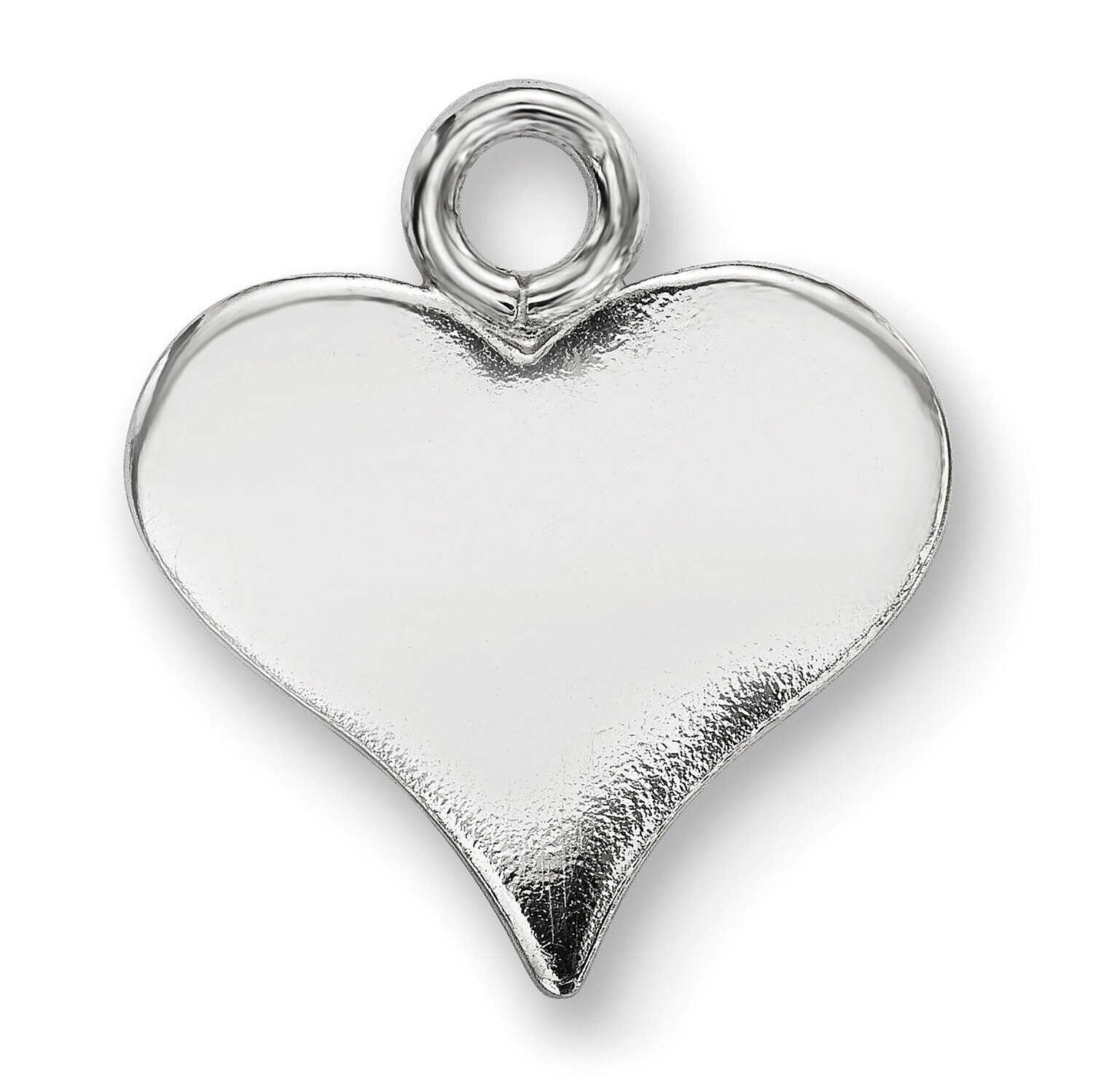Heart Charm Sterling Silver Polished SS4956