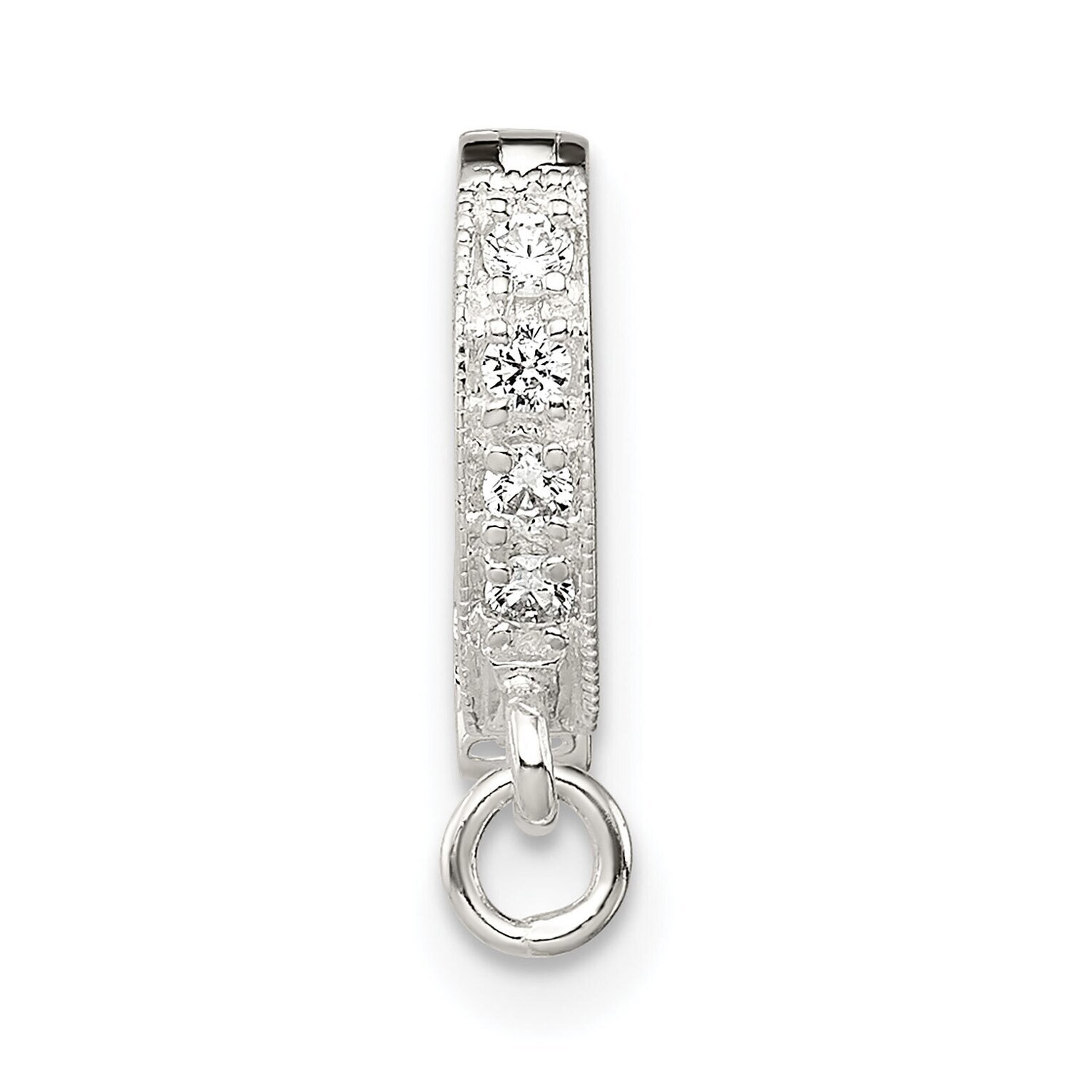 CZ U-shape with Ring Enhancer Sterling Silver SS4967, MPN: SS4967,