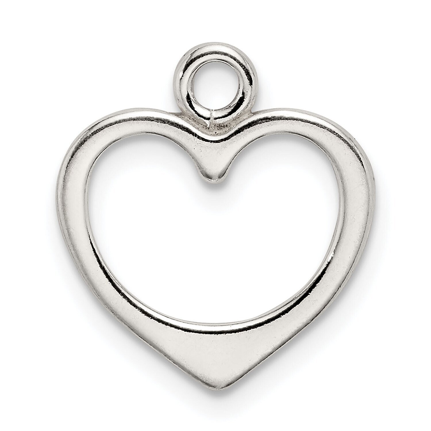 Toggle Heart Open End Clasp Sterling Silver Polished SS5000
