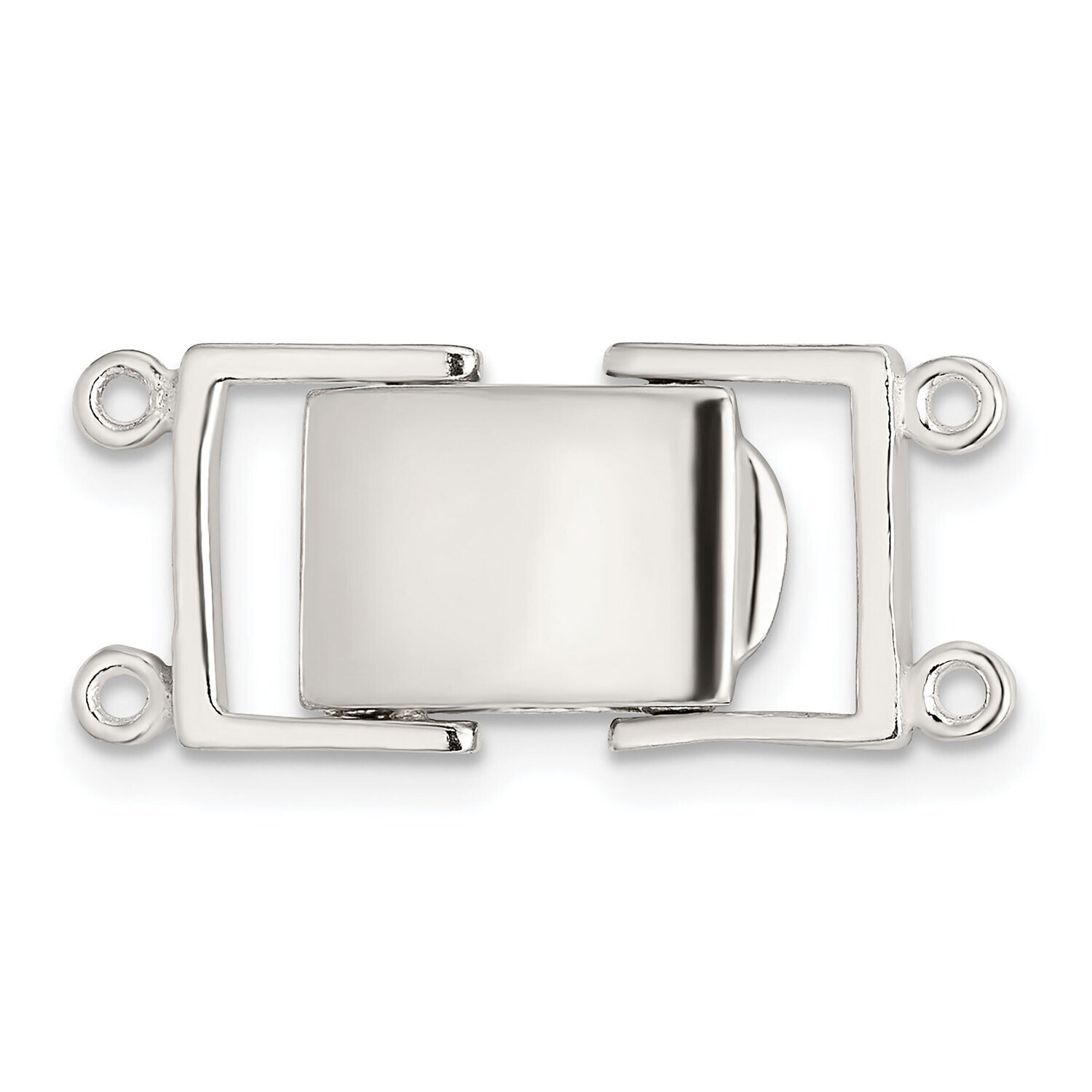 Double Strand Fold-over Pearl Clasp Sterling Silver Polished SS5001
