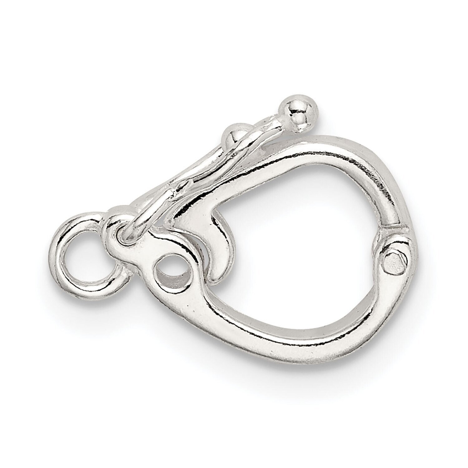 Small Oval Safety Clasp Sterling Silver Polished SS5004, MPN: SS5004,