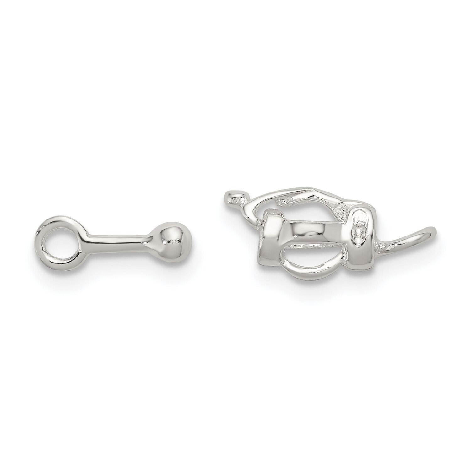 Fancy Ball Clasp Sterling Silver Polished SS5006, MPN: SS5006,