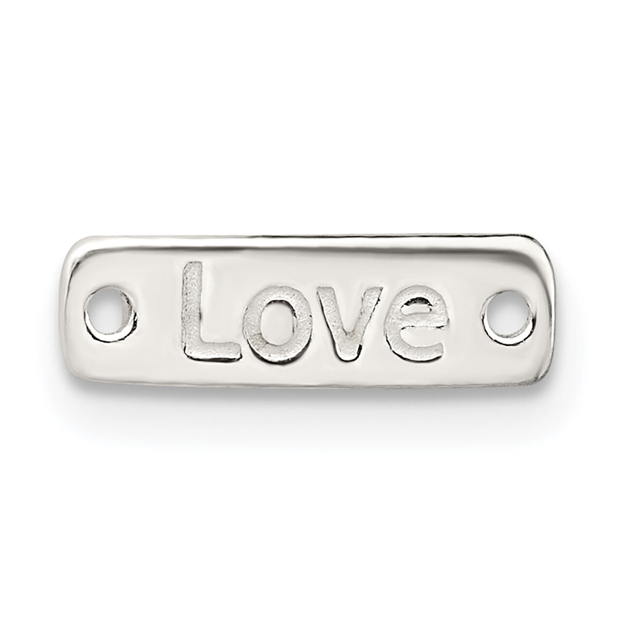 Love Casted Component Link Sterling Silver Polished SS5033