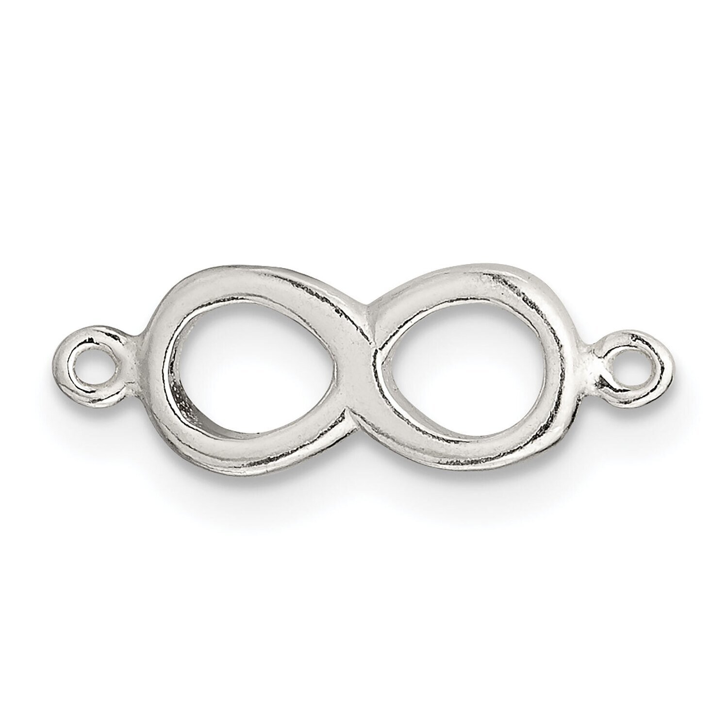Infinity Casted Component Link Sterling Silver Polished SS5035, MPN: SS5035,