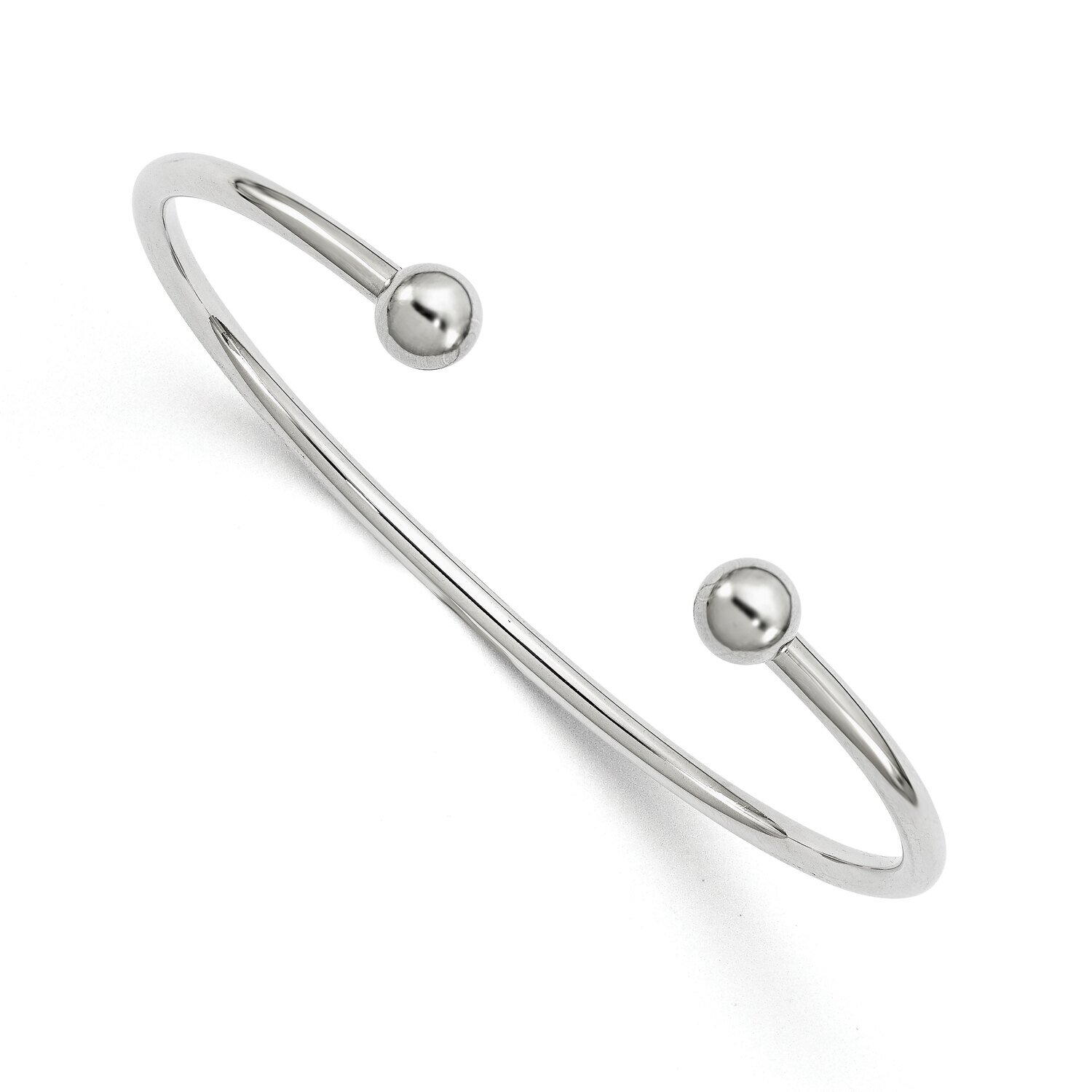 2.5mm with 6.0mm Threaded Ball Cuff Bangle Sterling Silver SS5045, MPN: SS5045,