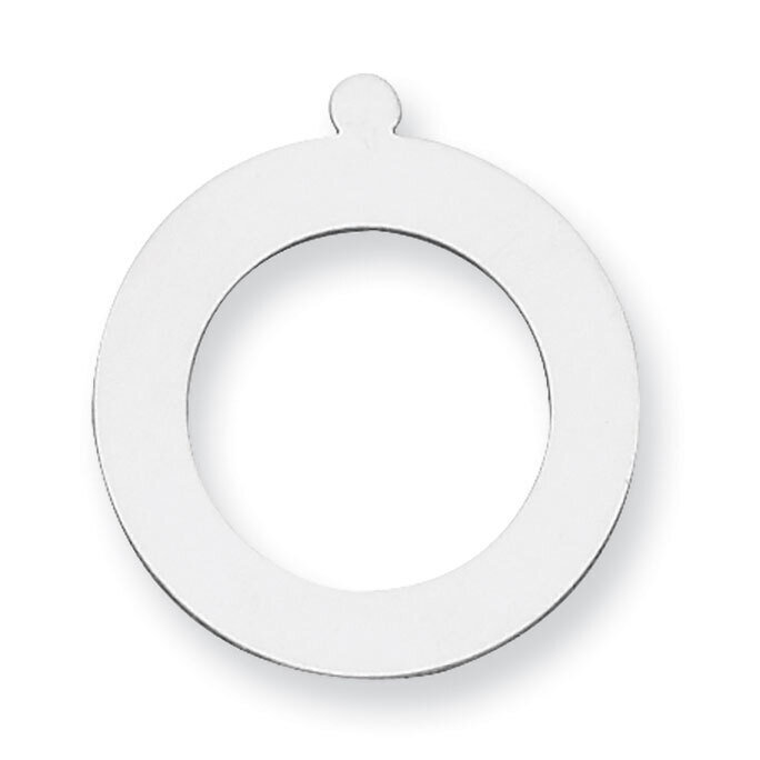 Round with Hole with Eyelet Stamping 14k White Gold WG1077