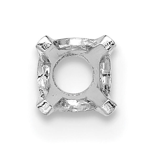 Round 4-Prong Open Back .005ct. Setting 14k White Gold WG108, MPN: WG108,